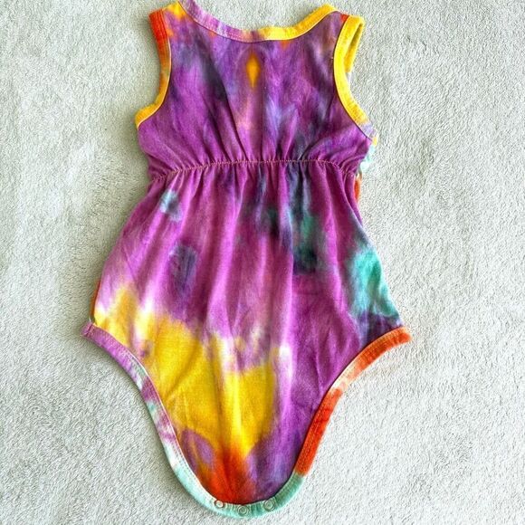 Pat Pat Baby Girls Tie Dye Tank Top Bodysuit - Picture 5 of 6